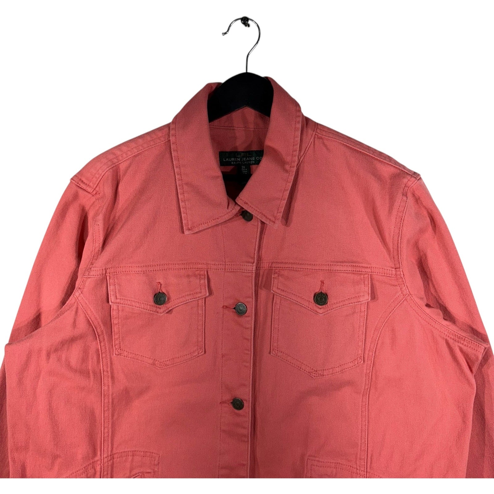 Collection of Lauren Ralph Lauren Denim Trucker Jacket in a gallery layout