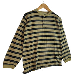 Collection of Stripe 1/4 Button Down Long Sleeve Shirt in a gallery layout