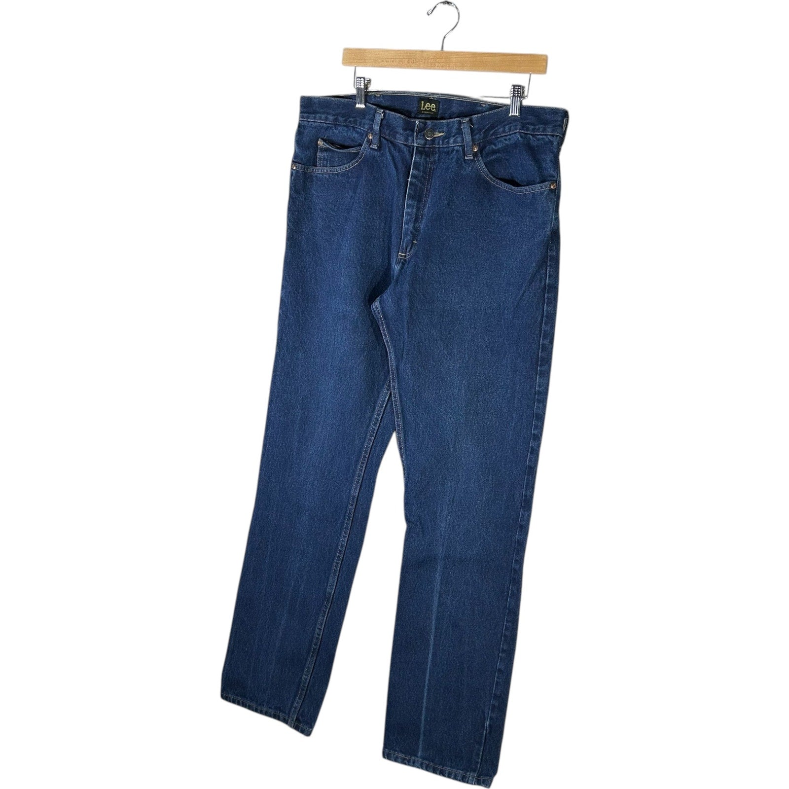 Collection of Lee Denim Skinny Leg Jeans 38x34 in a gallery layout