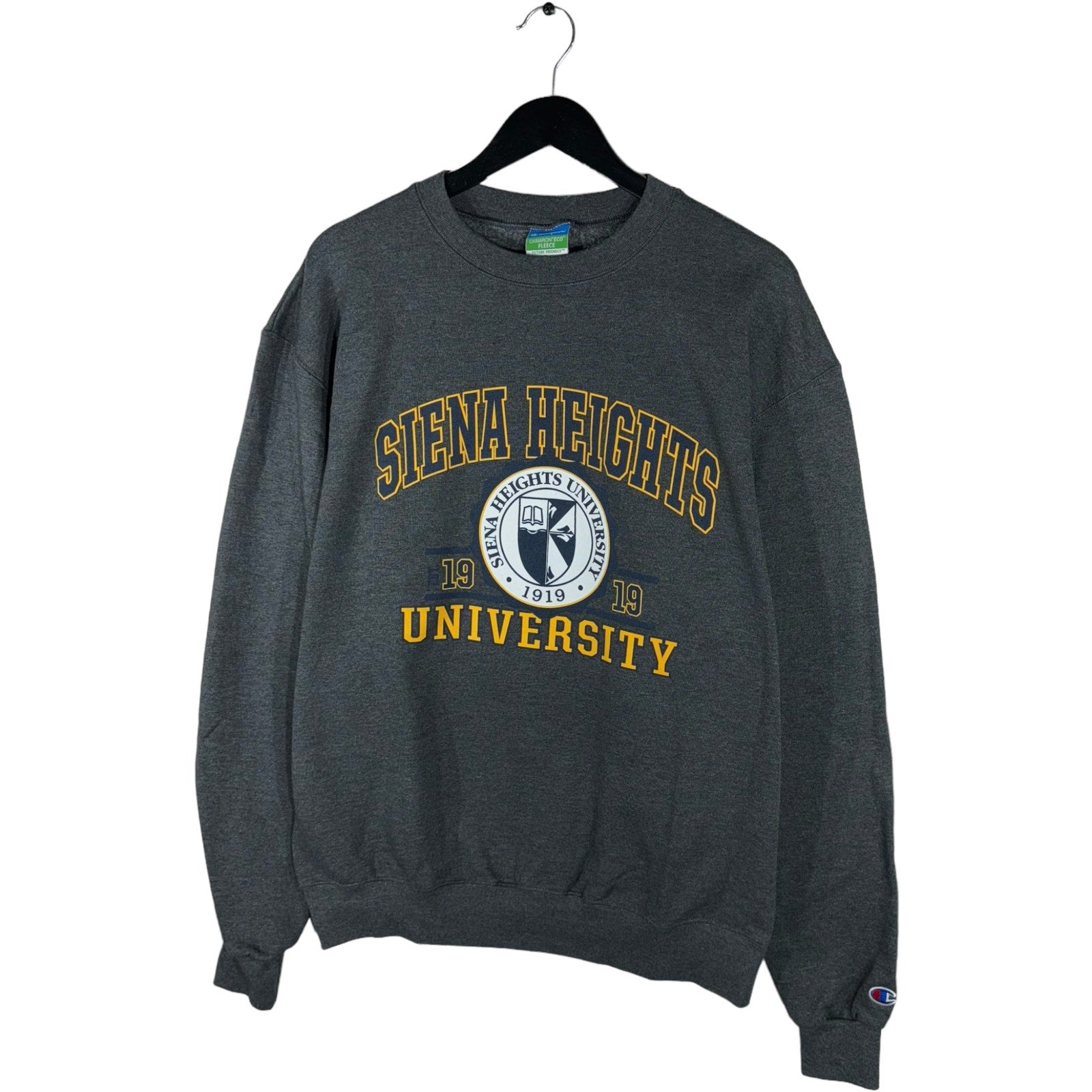 Collection of Champion Siena Heights University Crest Logo Crewneck in a gallery layout