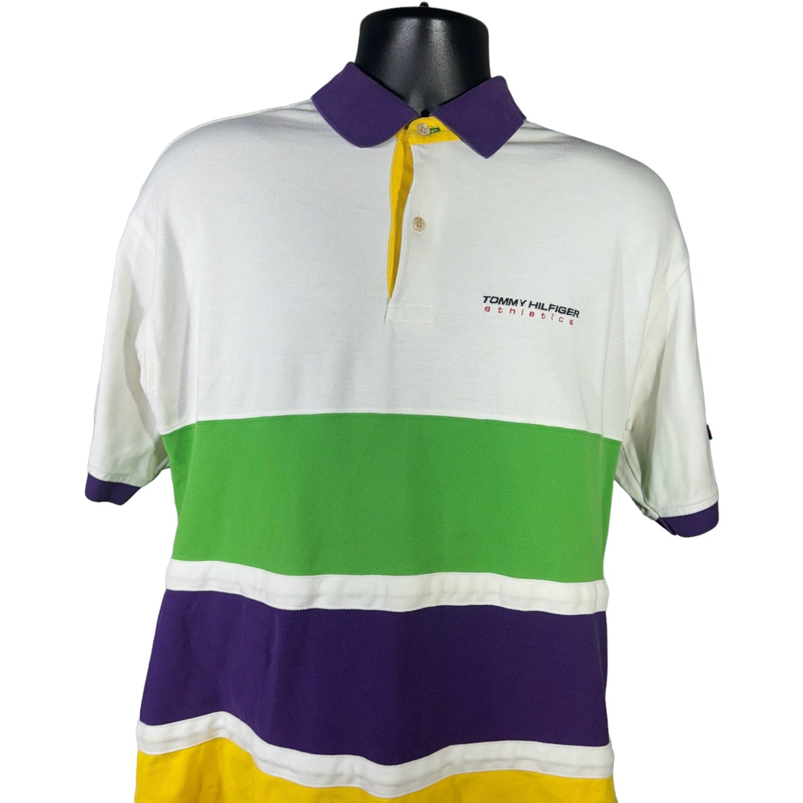 Collection of Tommy Hilfiger Striped Short Sleeve Polo in a gallery layout