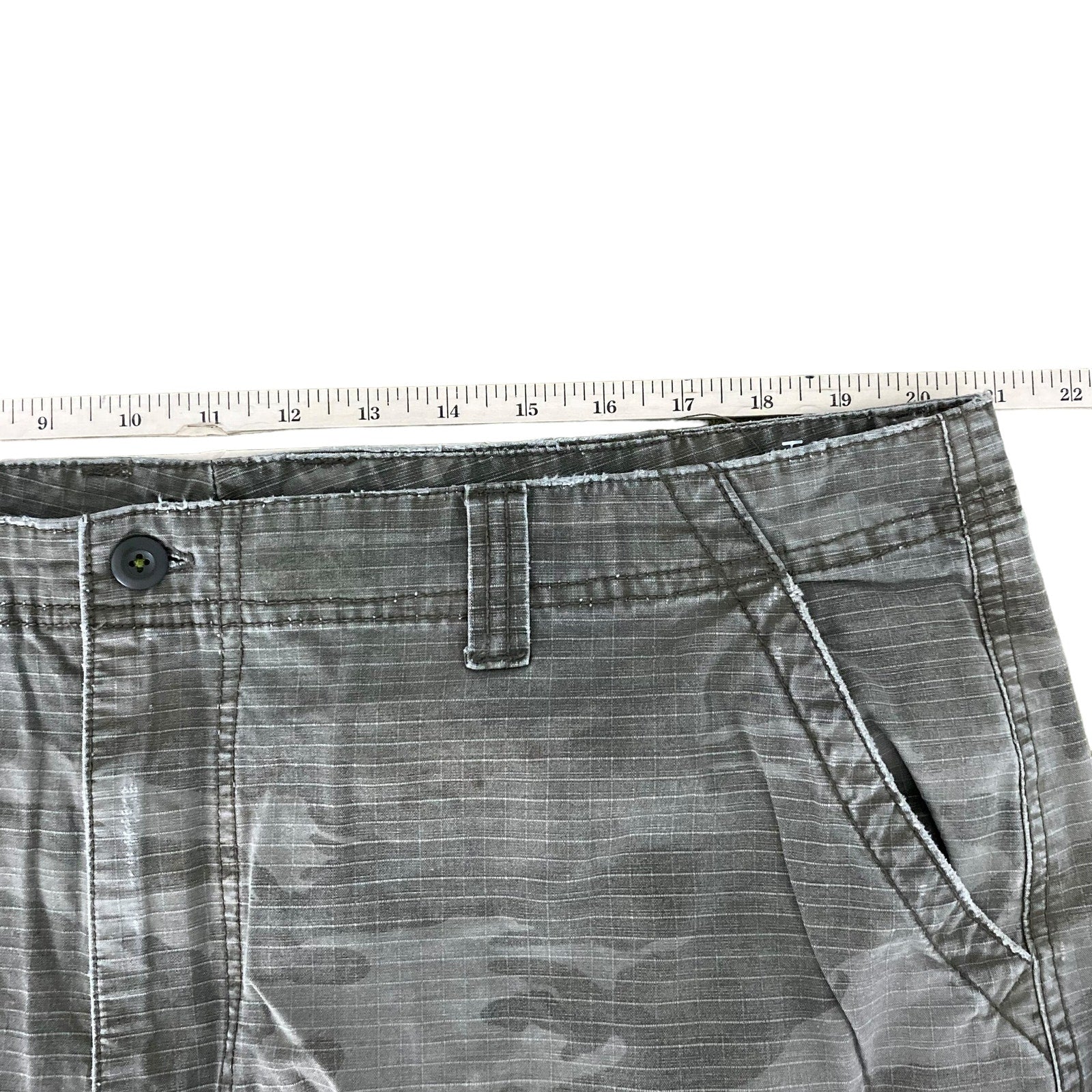 Collection of No Boundaries Camo Zip Fly Cargo Shorts in a gallery layout