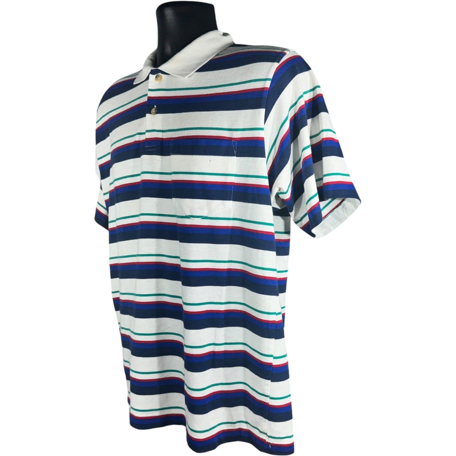 Collection of Brittany Bay Striped Short Sleeve Polo in a gallery layout