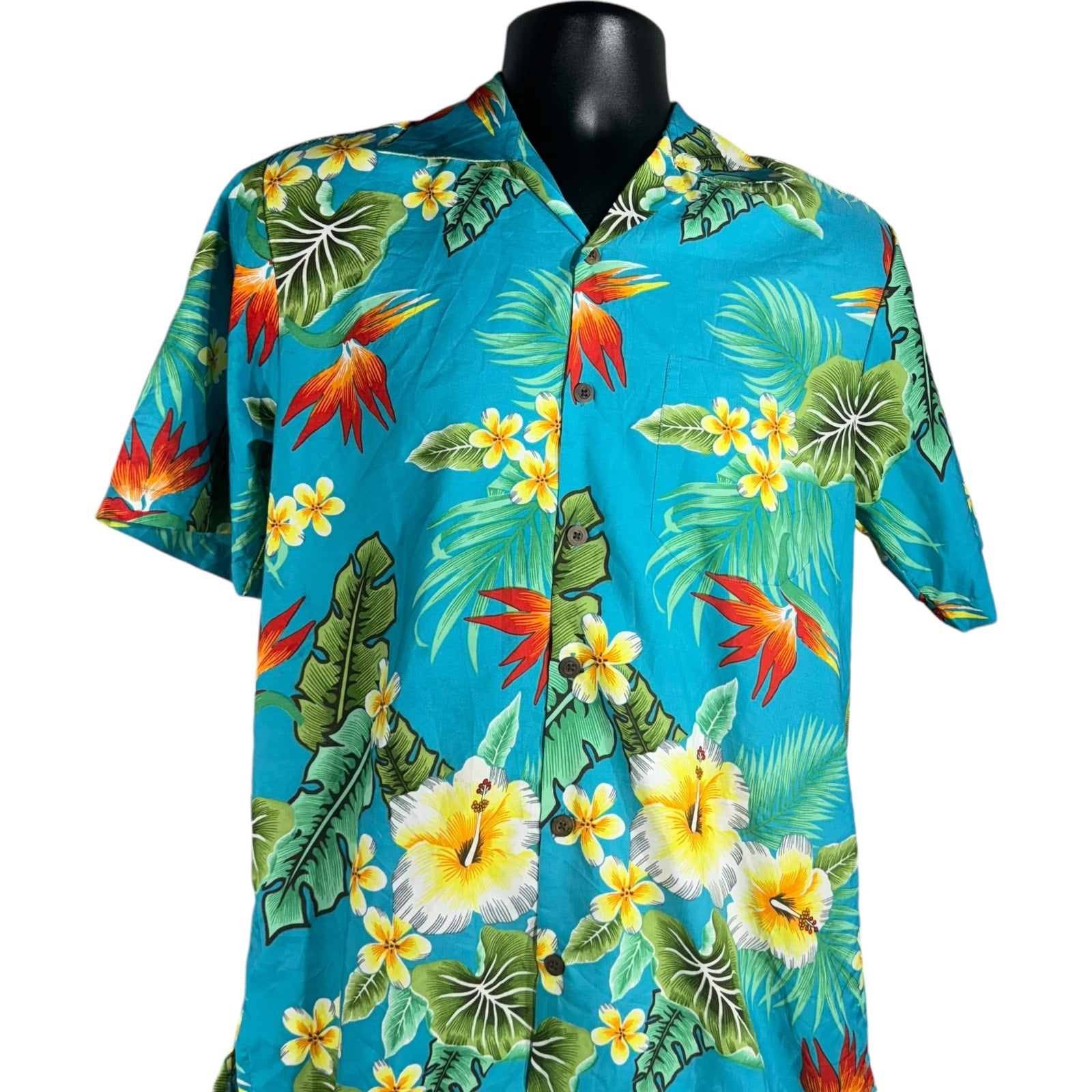 Collection of Floral Hawaiian Short Sleeve Button Up in a gallery layout