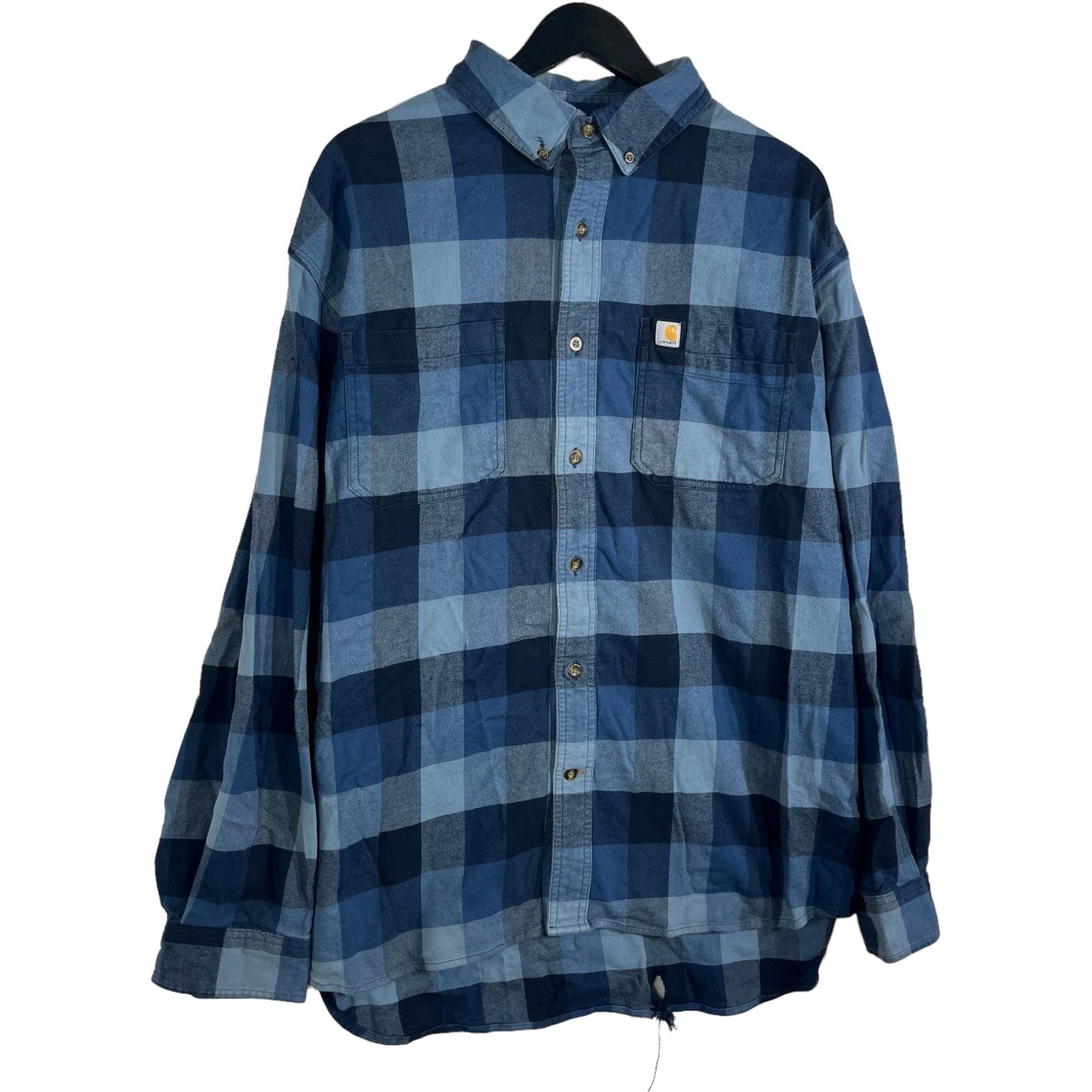 Collection of Carhartt Relaxed Fit Plaid Long Sleeve Flannel in a gallery layout