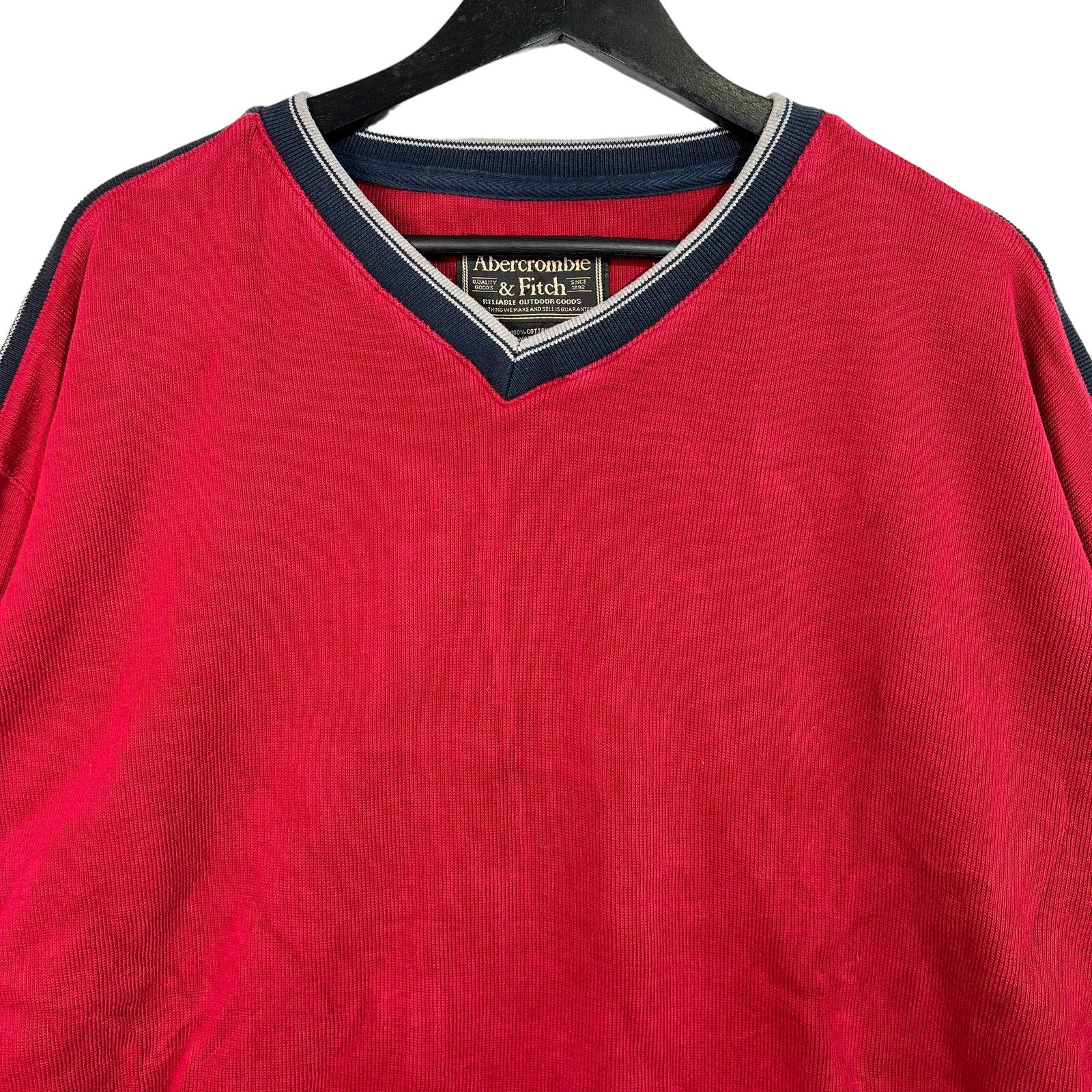 Collection of Abercrombie & Fitch V-Neck Sweater in a gallery layout