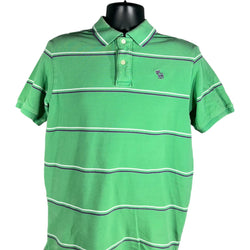 Collection of Abercrombie & Fitch Striped Short Sleeve Polo in a gallery layout