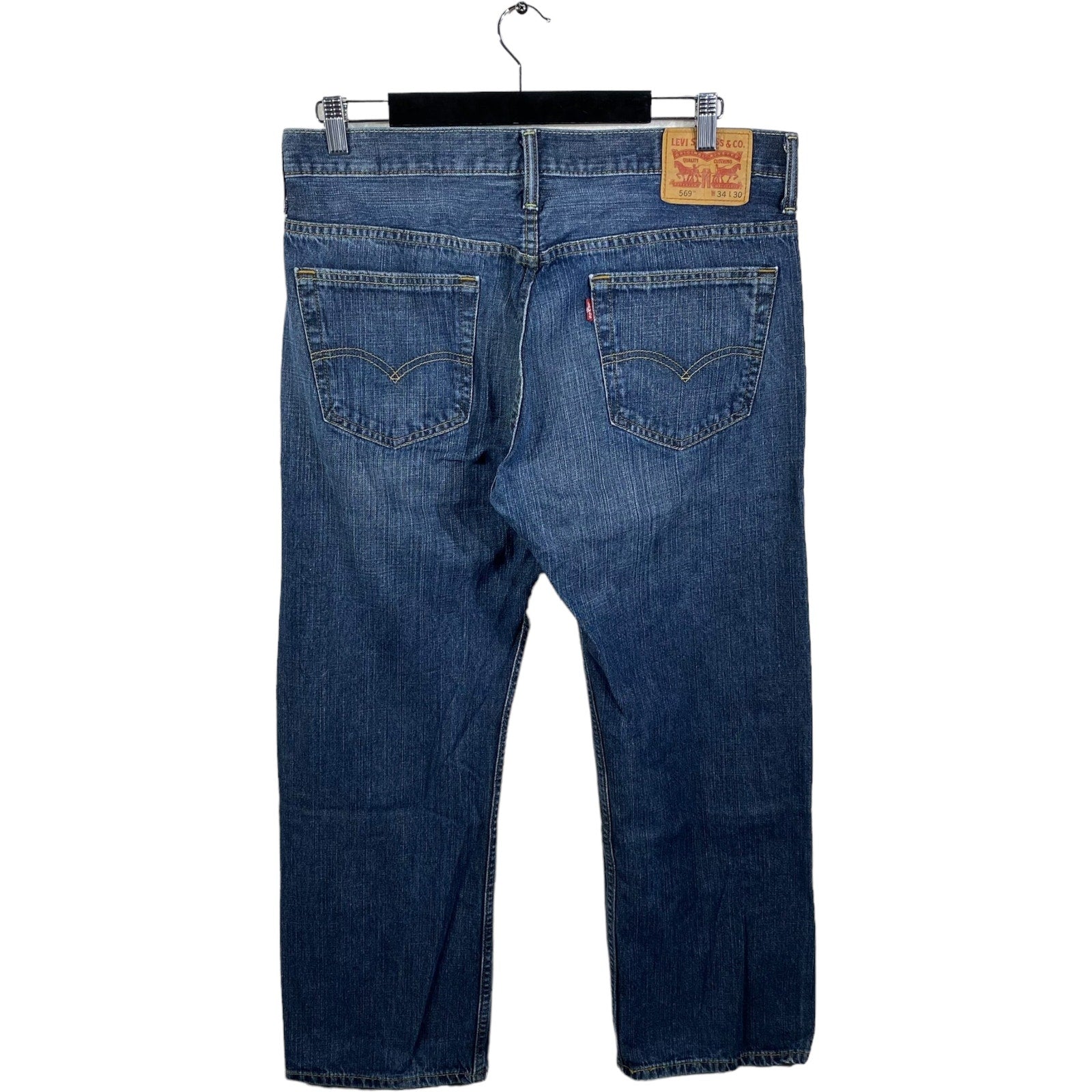 Collection of Levis 569 Zip Fly Straight Leg Denim Pants in a gallery layout