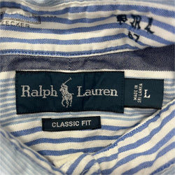 Collection of Ralph Lauren Classic Fit Striped Long Sleeve Dress Shirt in a gallery layout