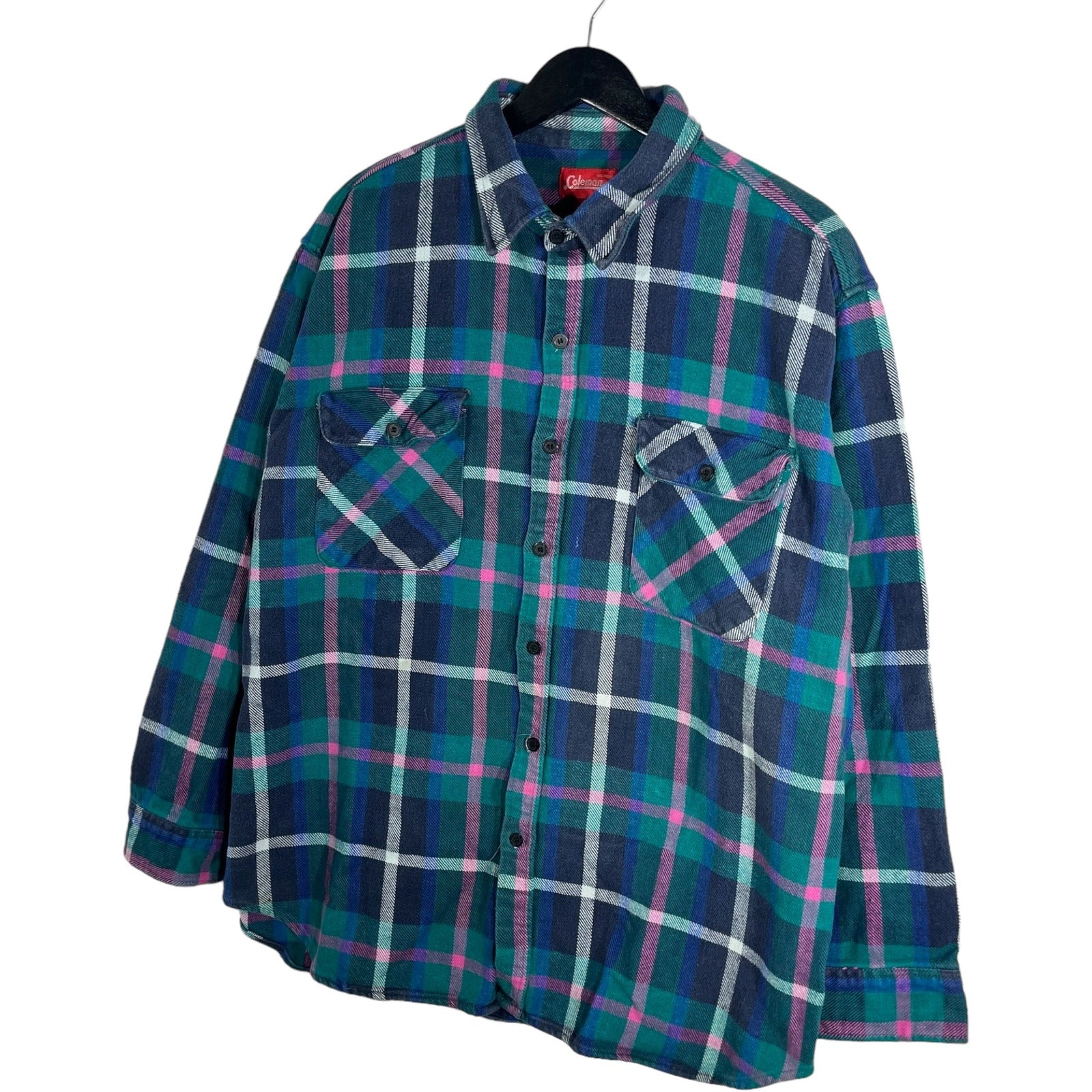Collection of Coleman Plaid Long Sleeve Flannel in a gallery layout