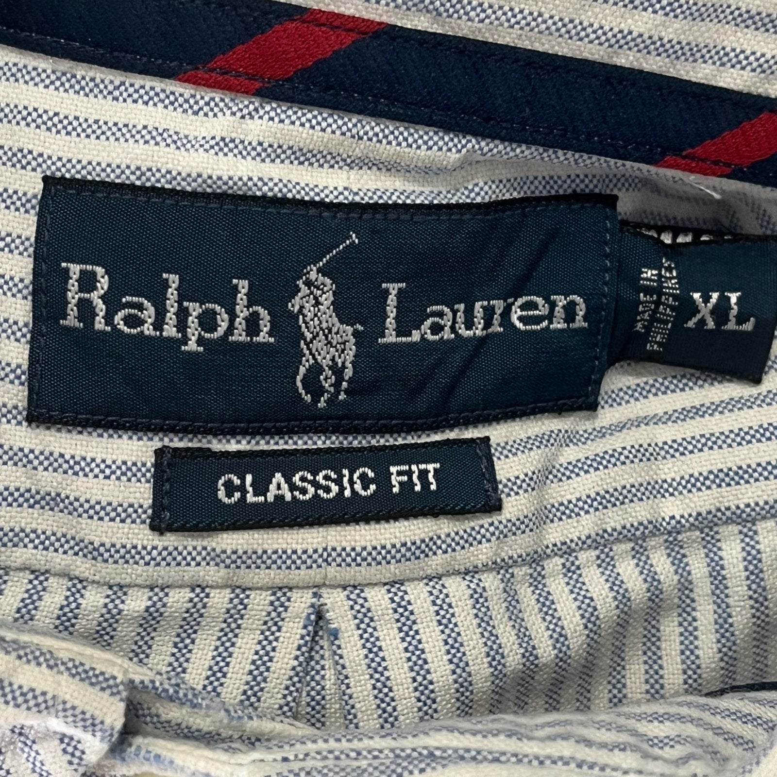 Collection of Ralph Lauren Classic Fit Striped Long Sleeve Button Down in a gallery layout