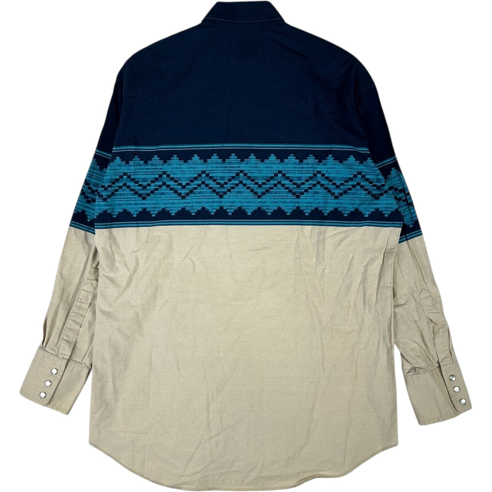 Collection of Vintage Western Wrangler Pearl Snap Long Sleeve Button Up in a gallery layout