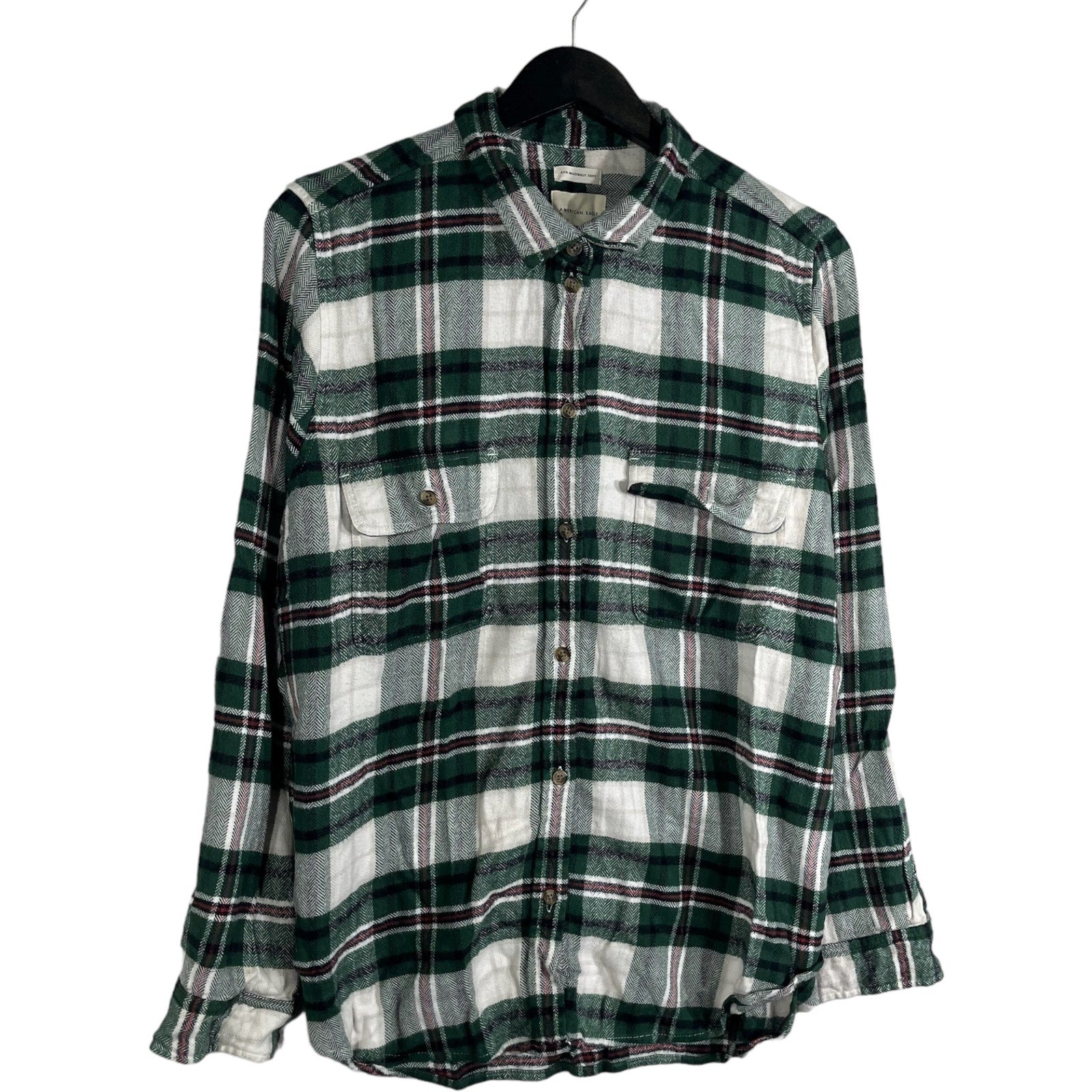 Collection of American Eagle Long Sleeve Flannel in a gallery layout