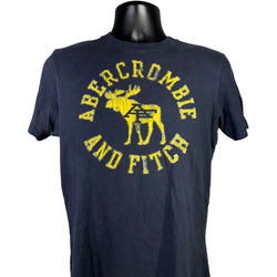 Collection of Abercrombie & Fitch Moose Logo Spellout Tee in a gallery layout