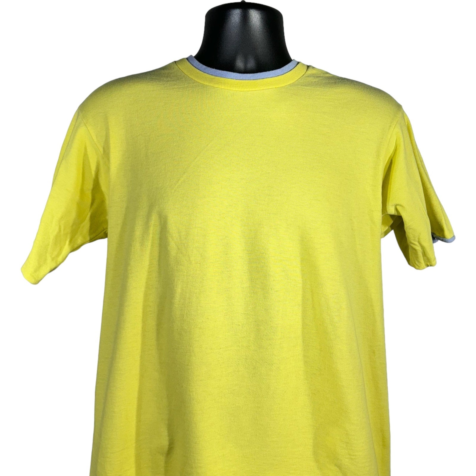 Collection of Vintage Fruit Of The Loom Double Collar Blank Tee 90s in a gallery layout
