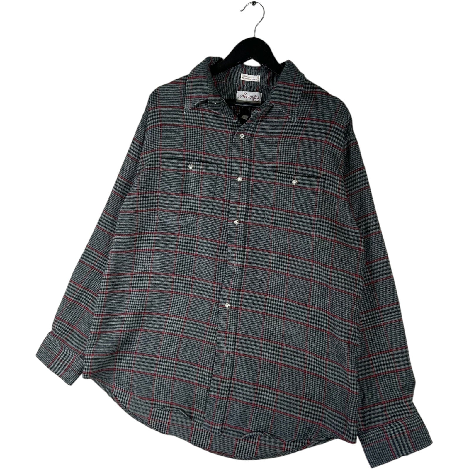 Collection of Mercedes by Enro Plaid Button-Up Collared Flannel in a gallery layout