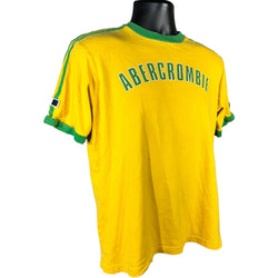 Collection of Abercrombie Spellout "Brazil" Ringer Tee in a gallery layout