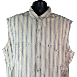 Collection of Polo Ralph Lauren Western Snap Button Down Cut Off Shirt in a gallery layout