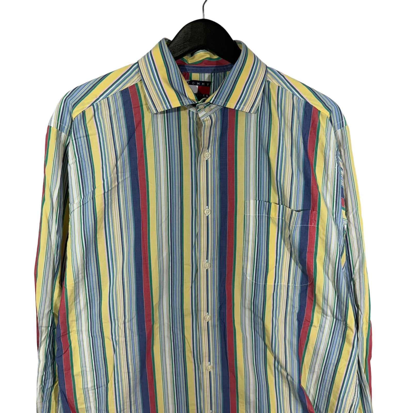 Collection of Tommy Hilfiger Striped Dress Shirt in a gallery layout