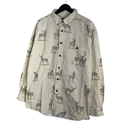 Collection of Woolrich Deer All Over Pattern Long Sleeve Flannel in a gallery layout