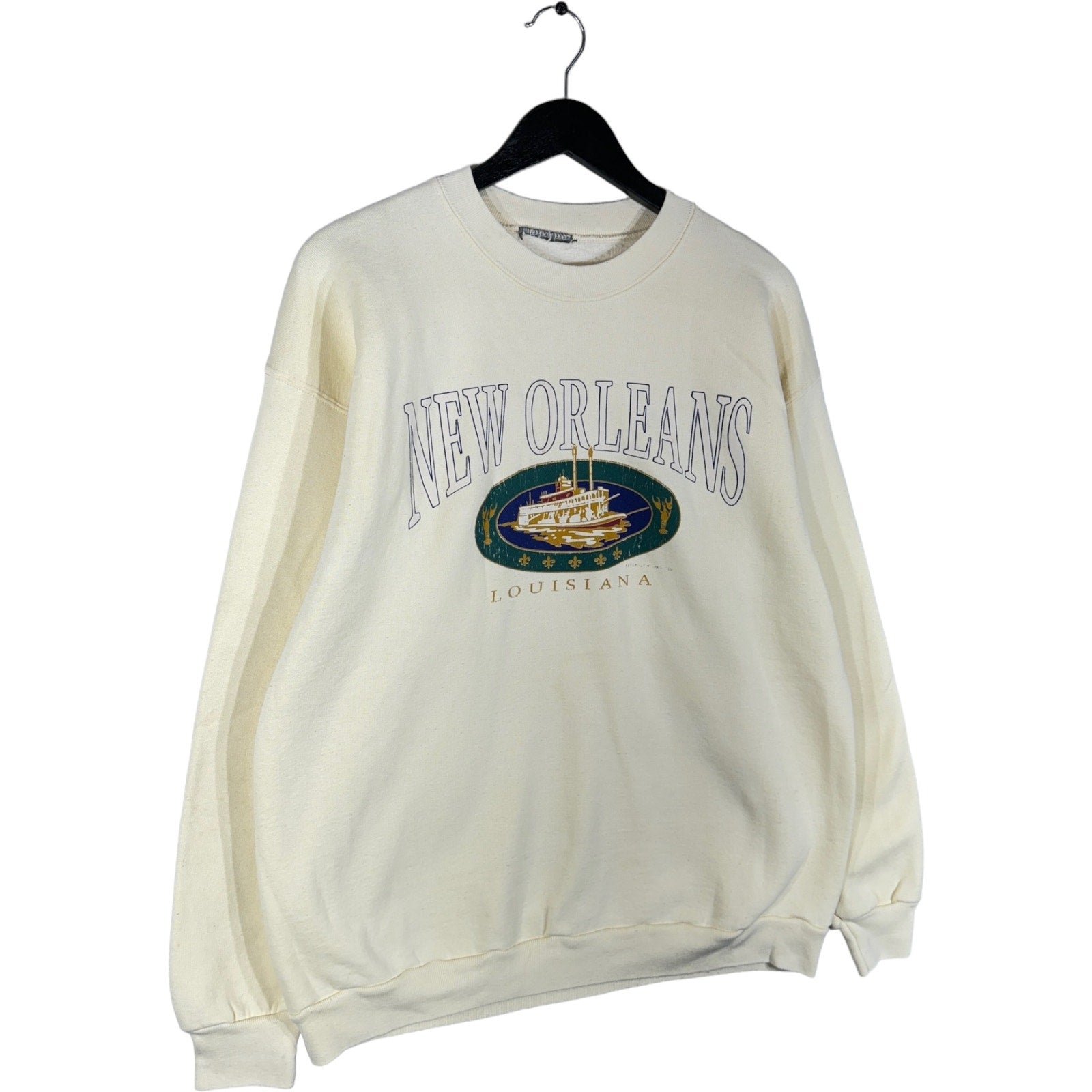 Collection of New Orleans Souvenir Boat Crewneck in a gallery layout
