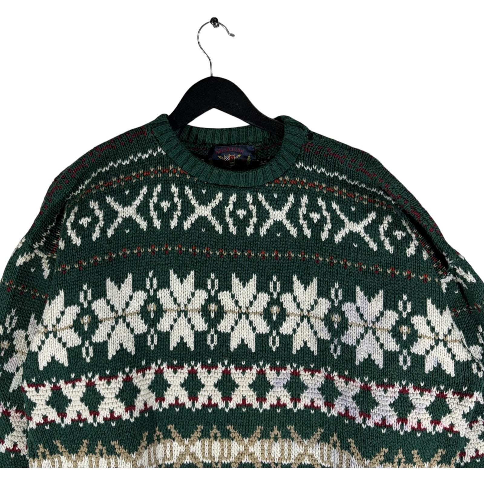 Collection of Vintage American Portrait Knit Sweater in a gallery layout