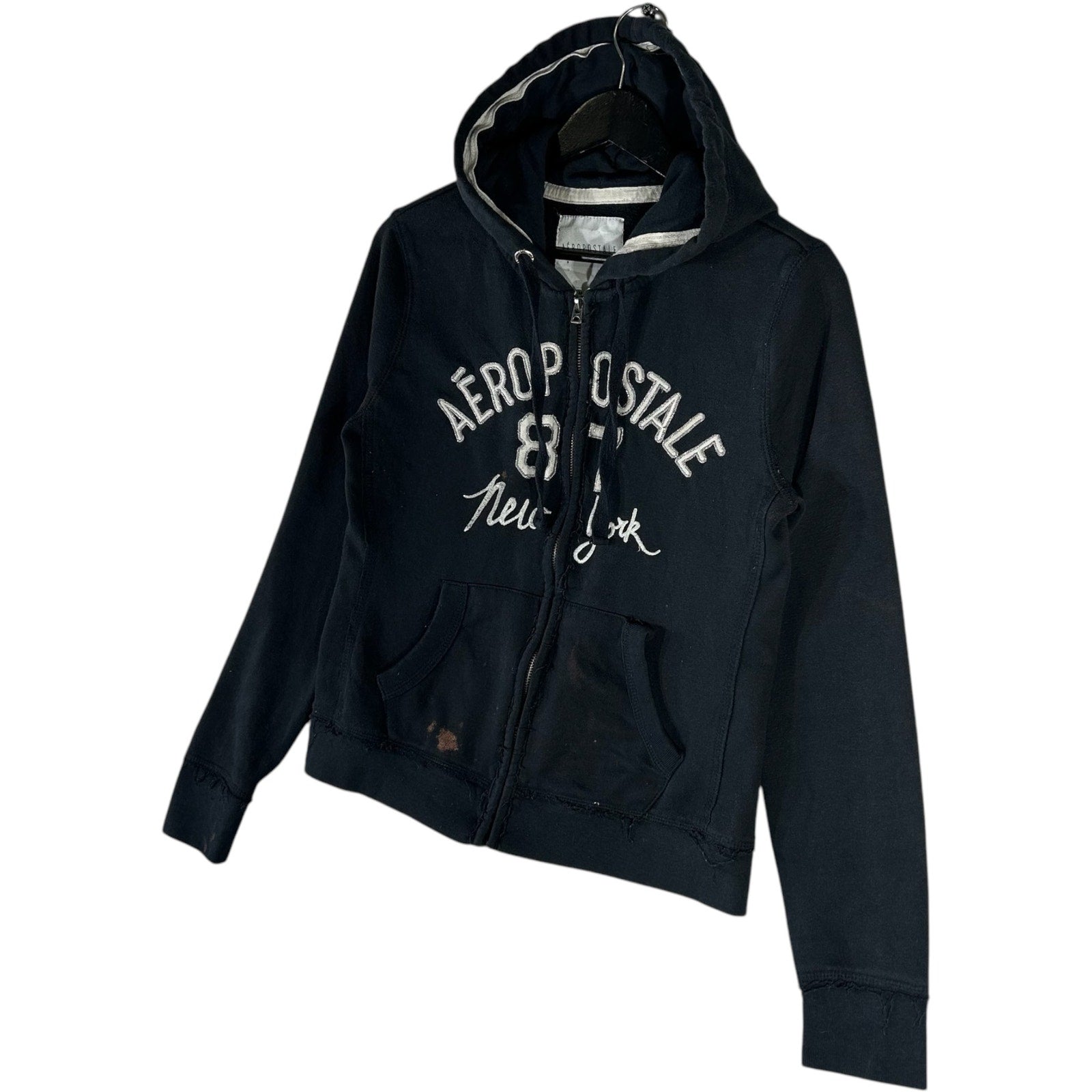 Collection of Women's Aeropostale Spellout Full Zip Hoodie in a gallery layout
