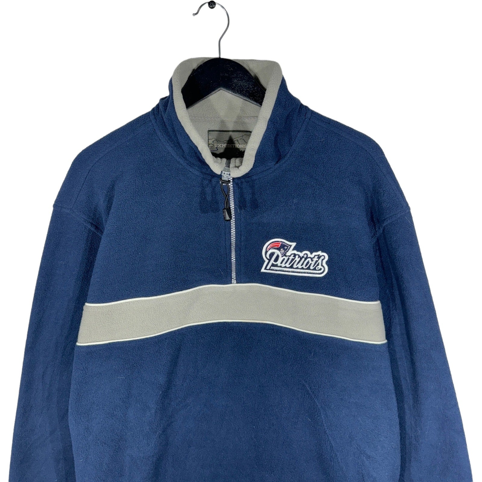 Collection of Wrangler New England Patriots 1/4 Zip Pullover Fleece in a gallery layout