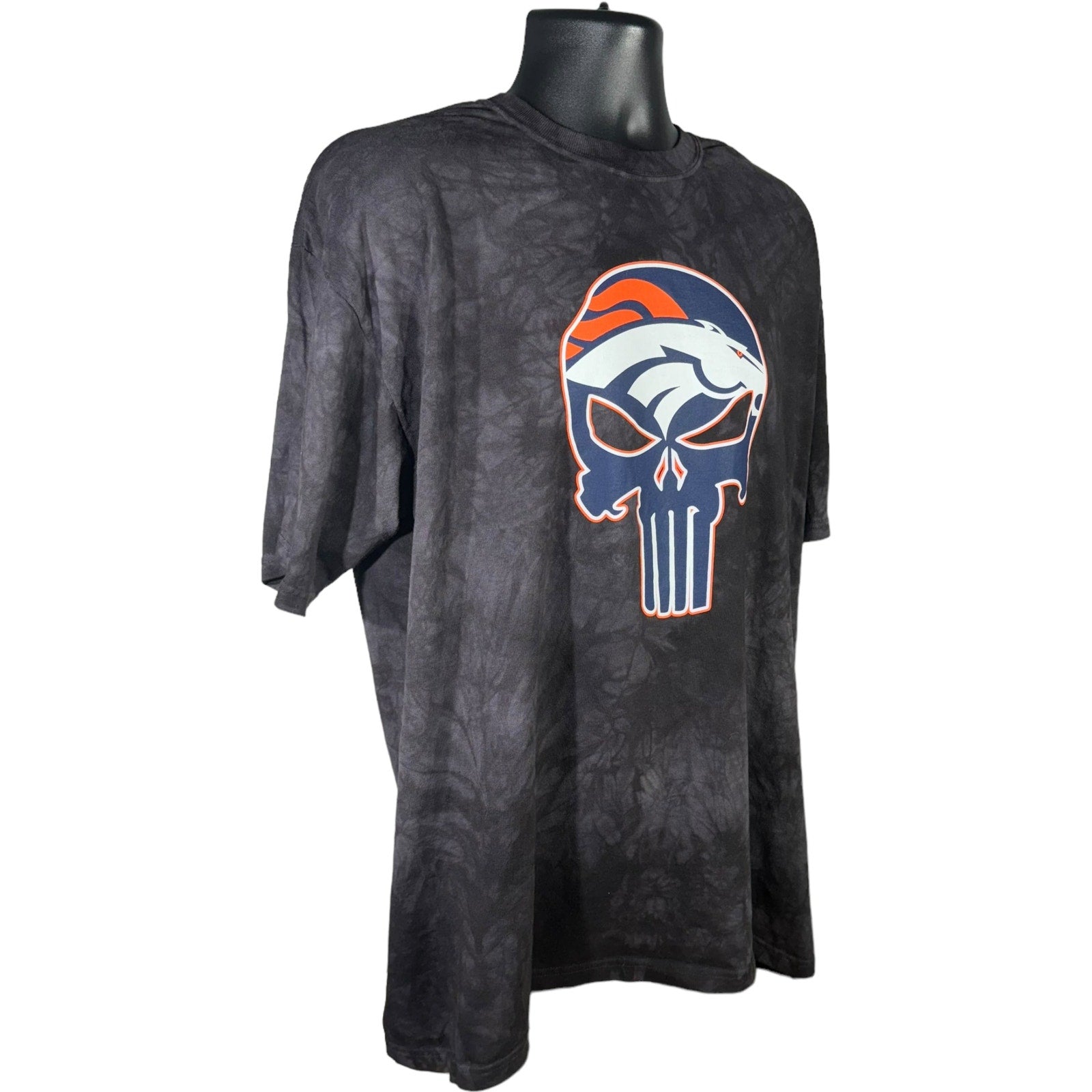 Collection of NFL Denver Broncos Punisher Crossover Short Sleeve Tee in a gallery layout