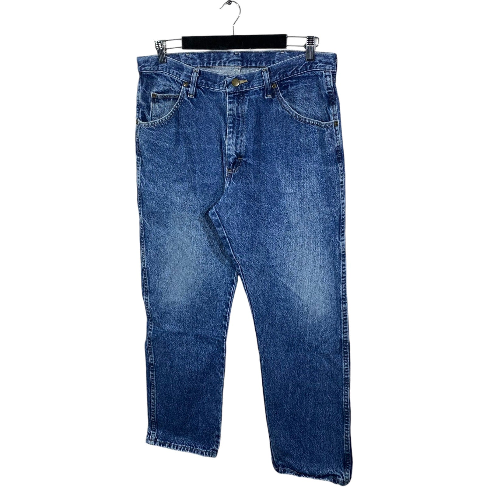 Collection of Wrangler Denim Straight Leg Jeans in a gallery layout