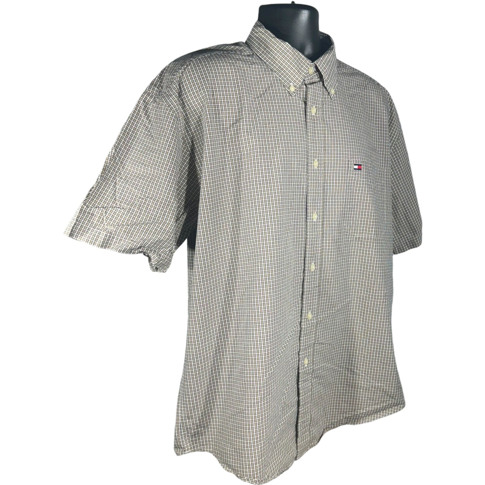 Collection of Tommy Hilfiger Short Sleeve Button Down in a gallery layout