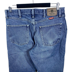 Collection of Wrangler Denim Regular Fit Straight Leg Jeans 34x30 in a gallery layout