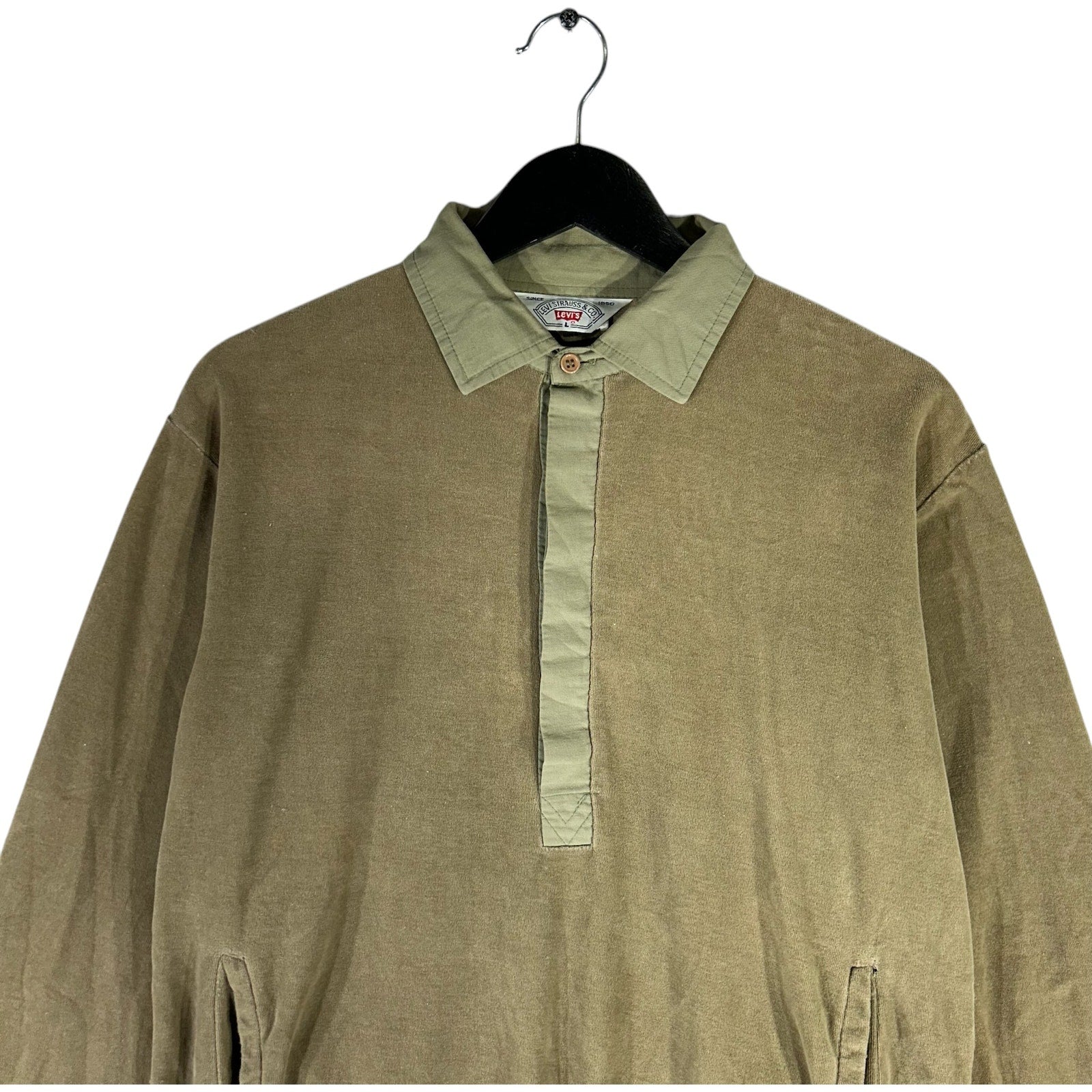 Collection of Vintage Levi's Long Sleeve Polo in a gallery layout