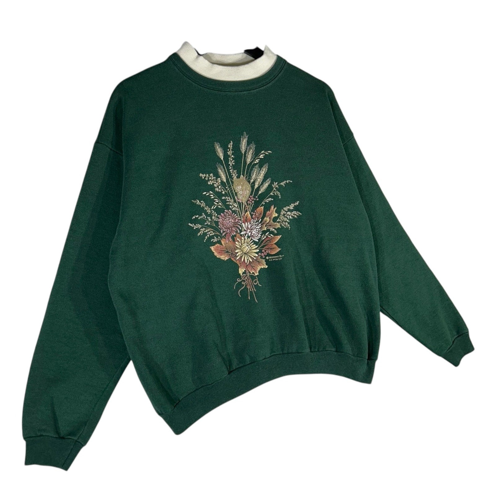 Collection of Vintage Women's Plant Bouquet Double Collar Sweatshirt in a gallery layout