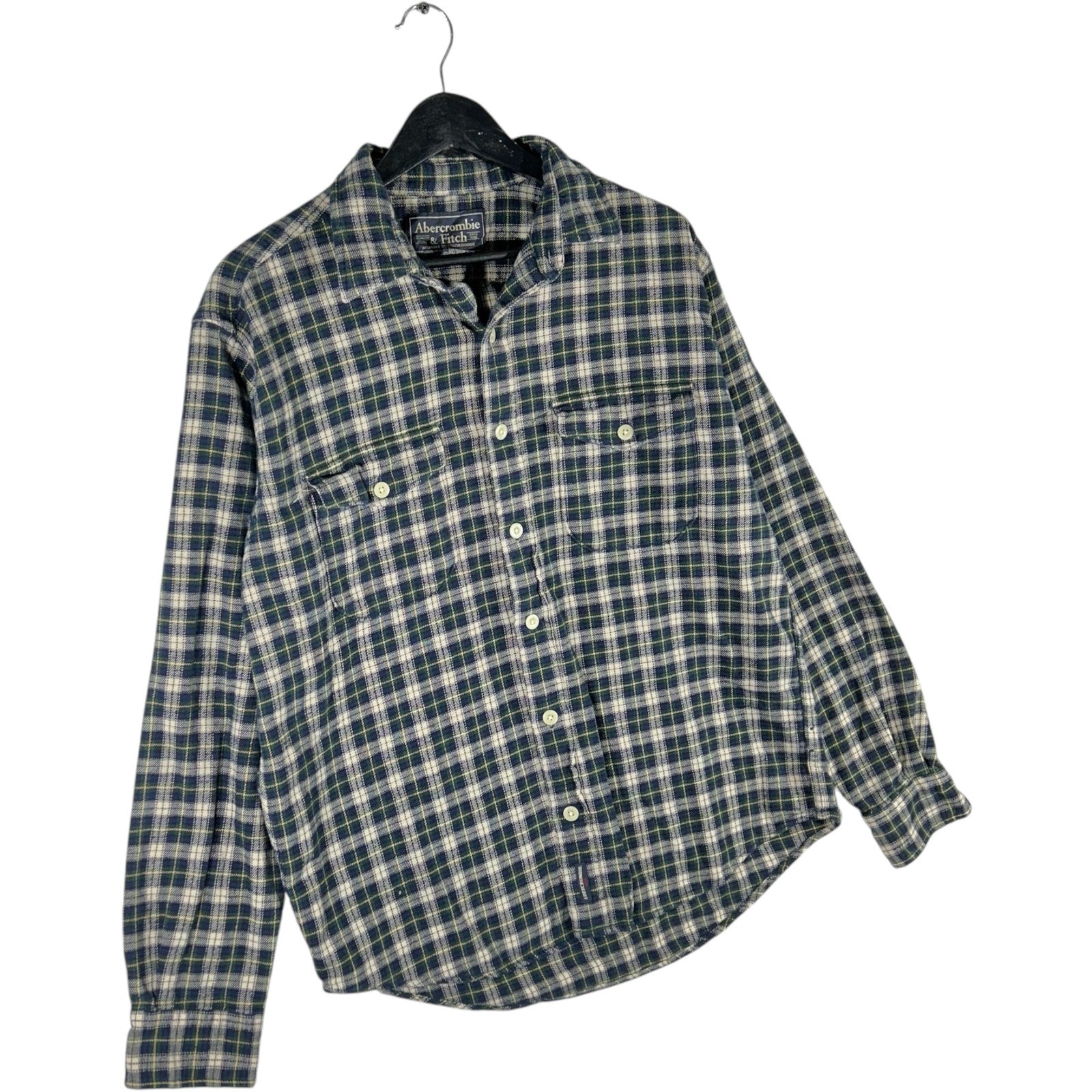 Collection of Abercrombie & Fitch Plaid Long Sleeve Flannel in a gallery layout
