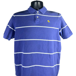 Collection of Abercrombie & Fitch Striped Short Sleeve Polo in a gallery layout