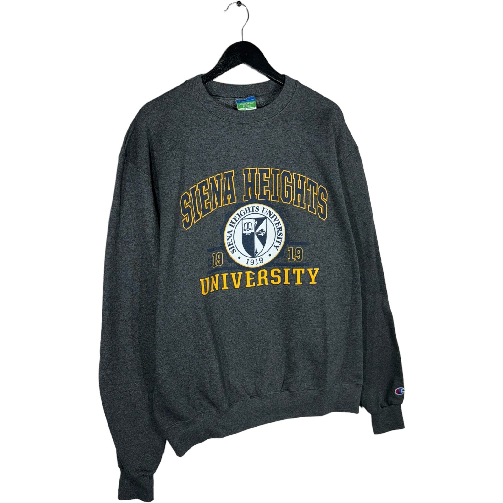 Collection of Champion Siena Heights University Crest Logo Crewneck in a gallery layout