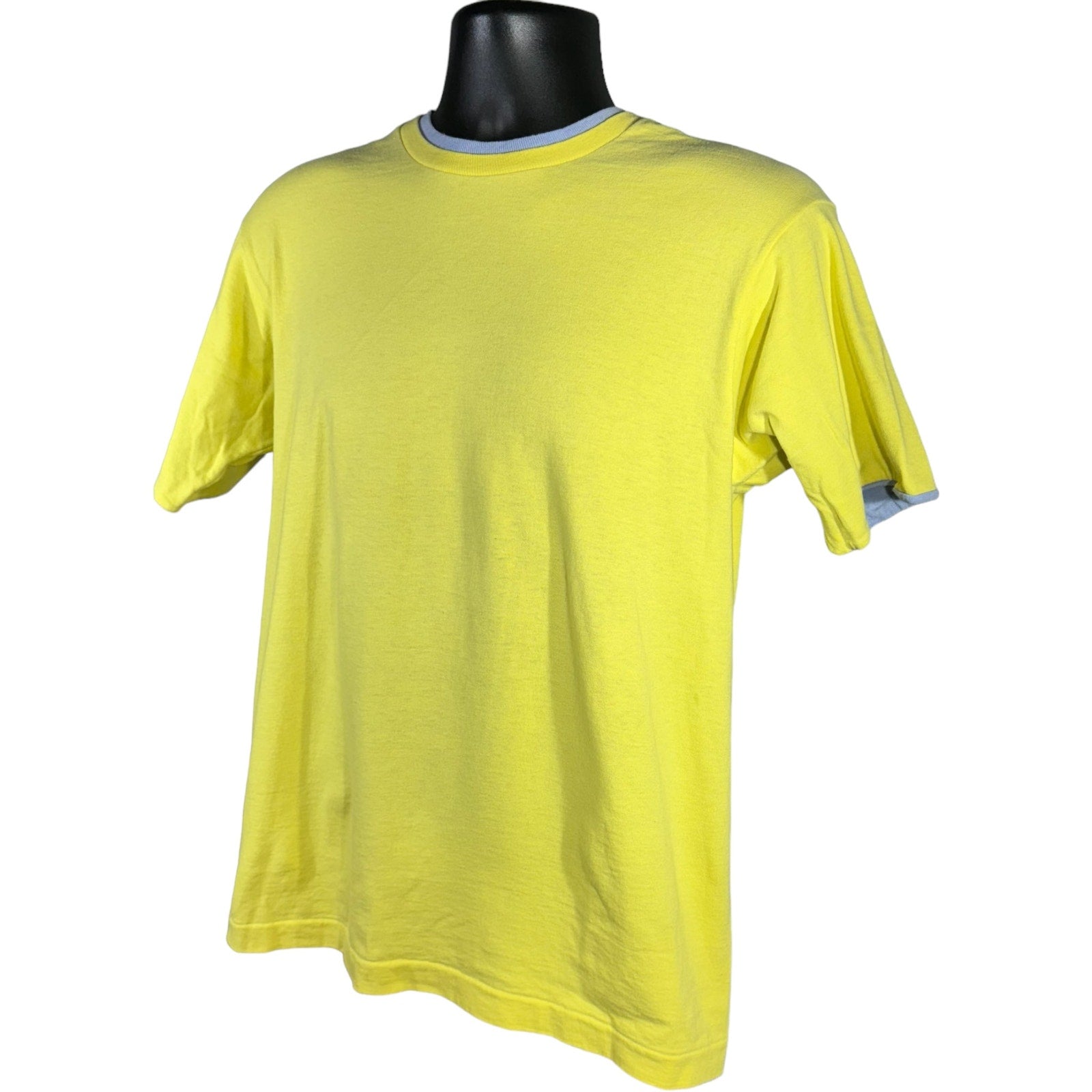 Collection of Vintage Fruit Of The Loom Double Collar Blank Tee 90s in a gallery layout