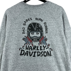 Collection of Harley Davidson Women's "Bad Ass Babes Burn Rubber" Crewneck in a gallery layout