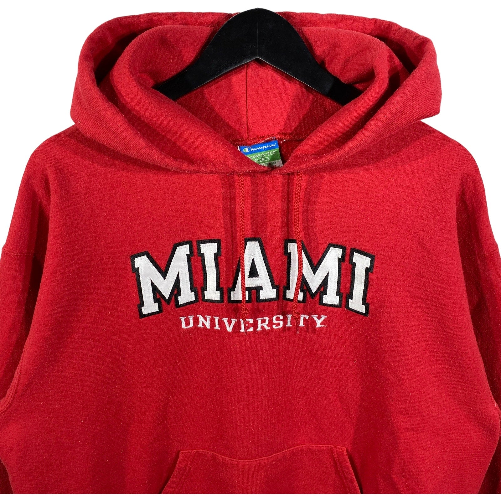 Collection of Champion Miami University Spell Out Hoodie in a gallery layout