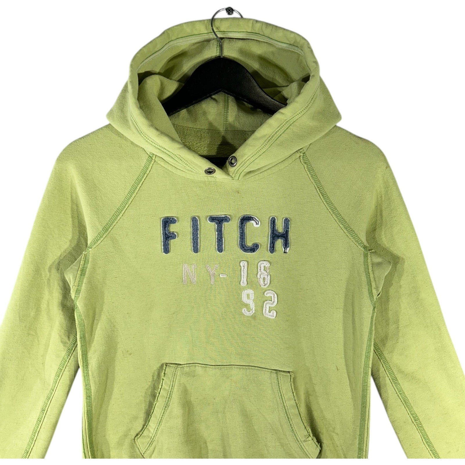 Collection of Women's Abercrombie & Fitch Spellout Logo Hoodie in a gallery layout