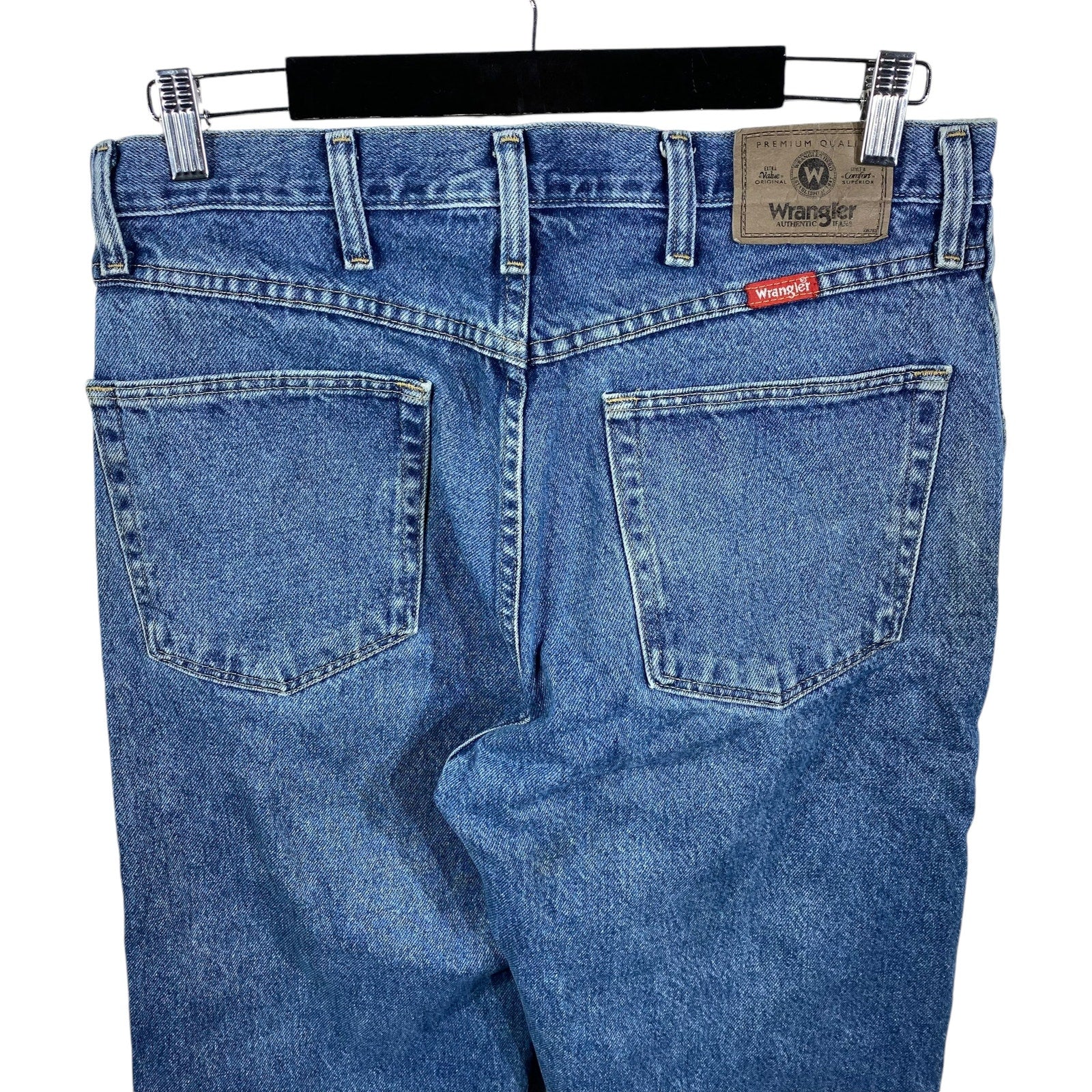 Collection of Wrangler Denim Straight Leg Jeans in a gallery layout