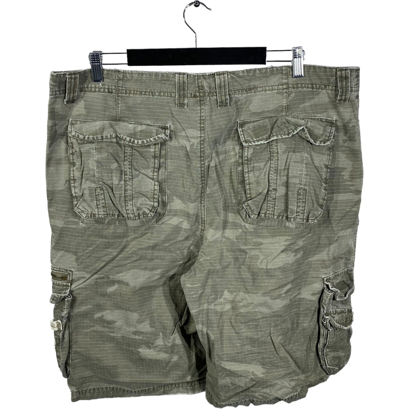 Collection of No Boundaries Camo Zip Fly Cargo Shorts in a gallery layout