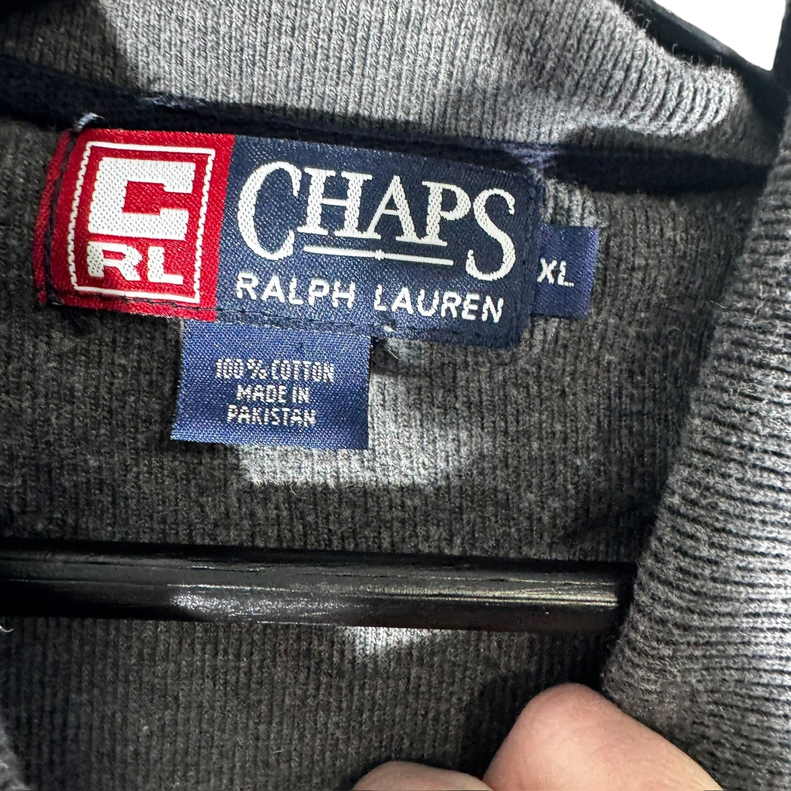 Collection of Ralph Lauren Chaps Collared Quarter Button Long Sleeve in a gallery layout