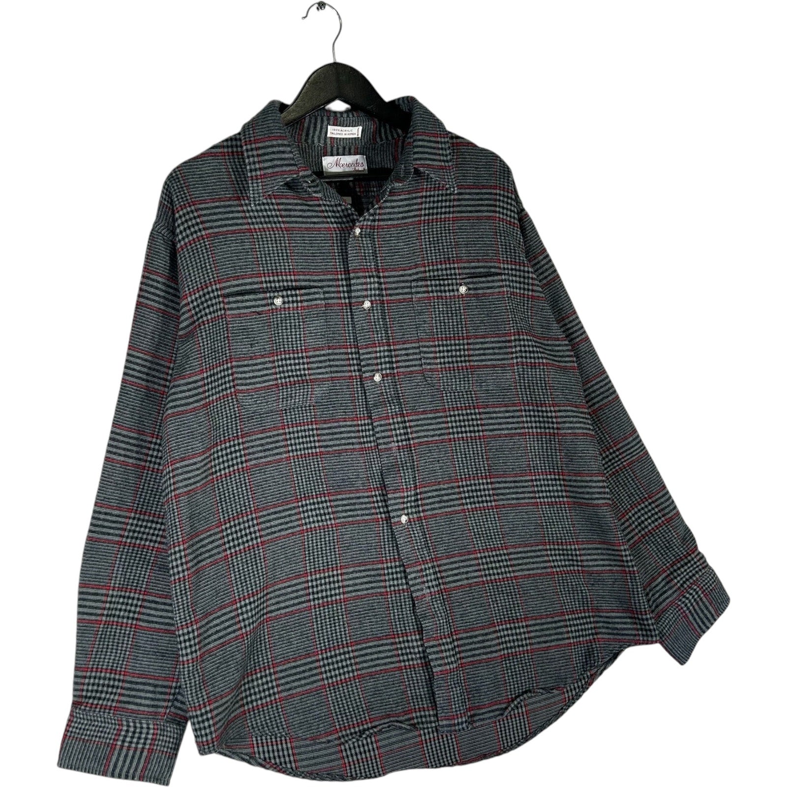 Collection of Mercedes by Enro Plaid Button-Up Collared Flannel in a gallery layout