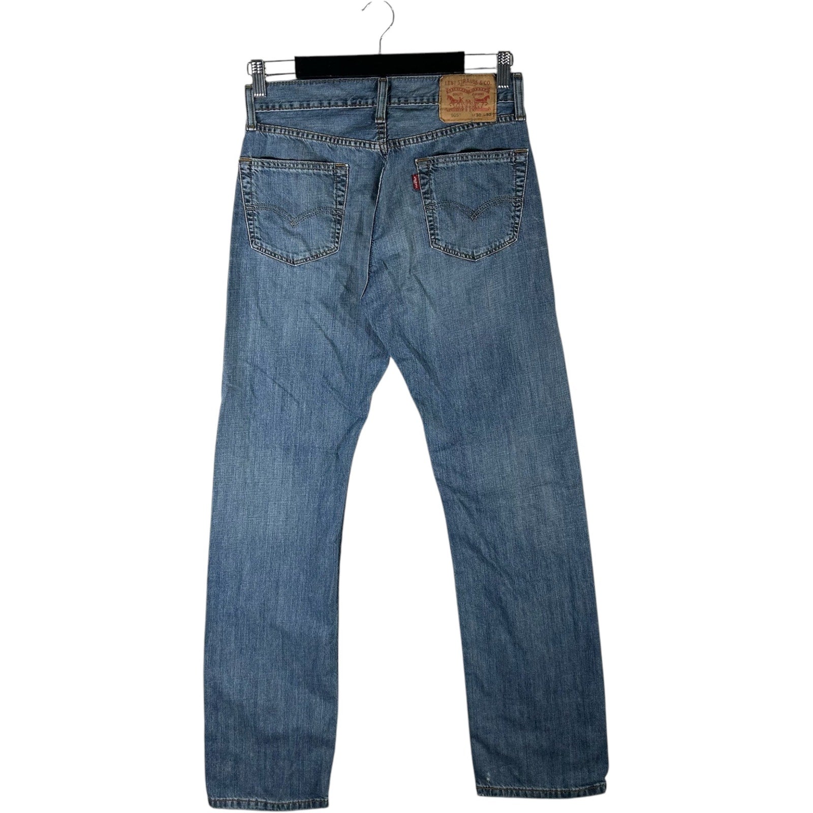 Collection of Levi's 505 Denim Wide Leg Jeans 30x30 in a gallery layout