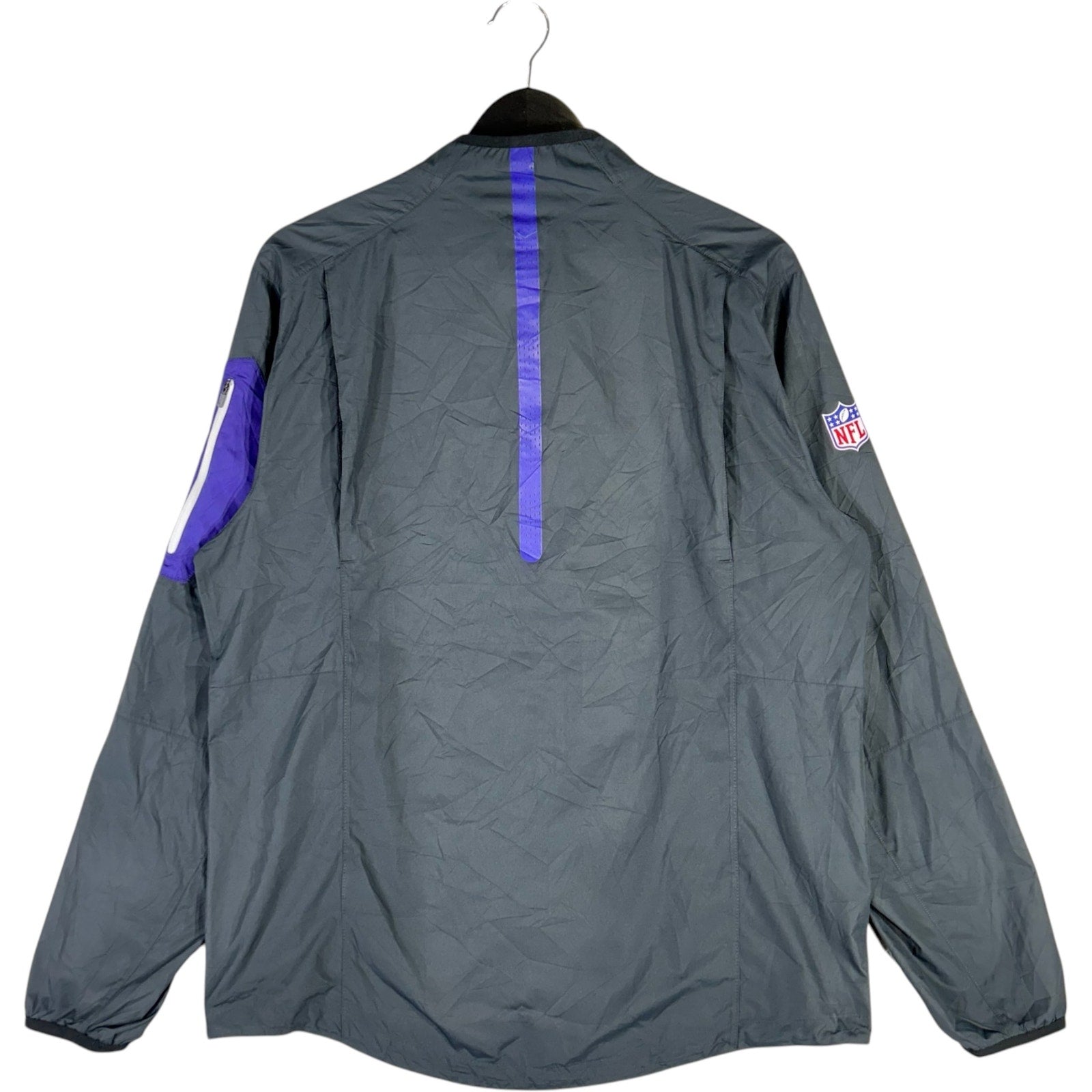 Collection of Nike Baltimore Ravens 1/2 Zip NFL Windbreaker in a gallery layout