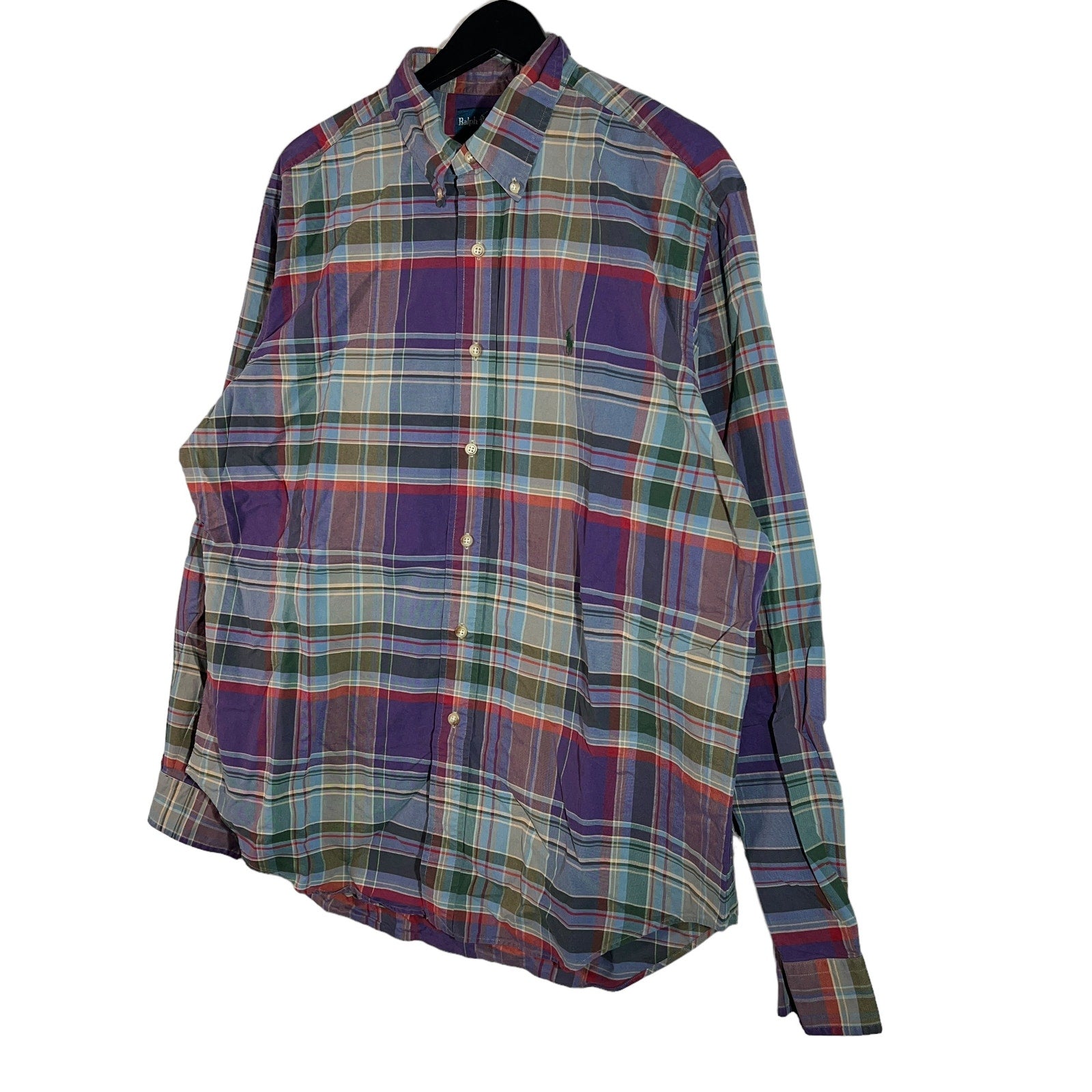 Collection of Ralph Lauren Classic Fit Plaid Long Sleeve Button Down in a gallery layout