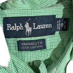 Collection of Ralph Lauren Checkered Long Sleeve Button Down Dress Shirt in a gallery layout