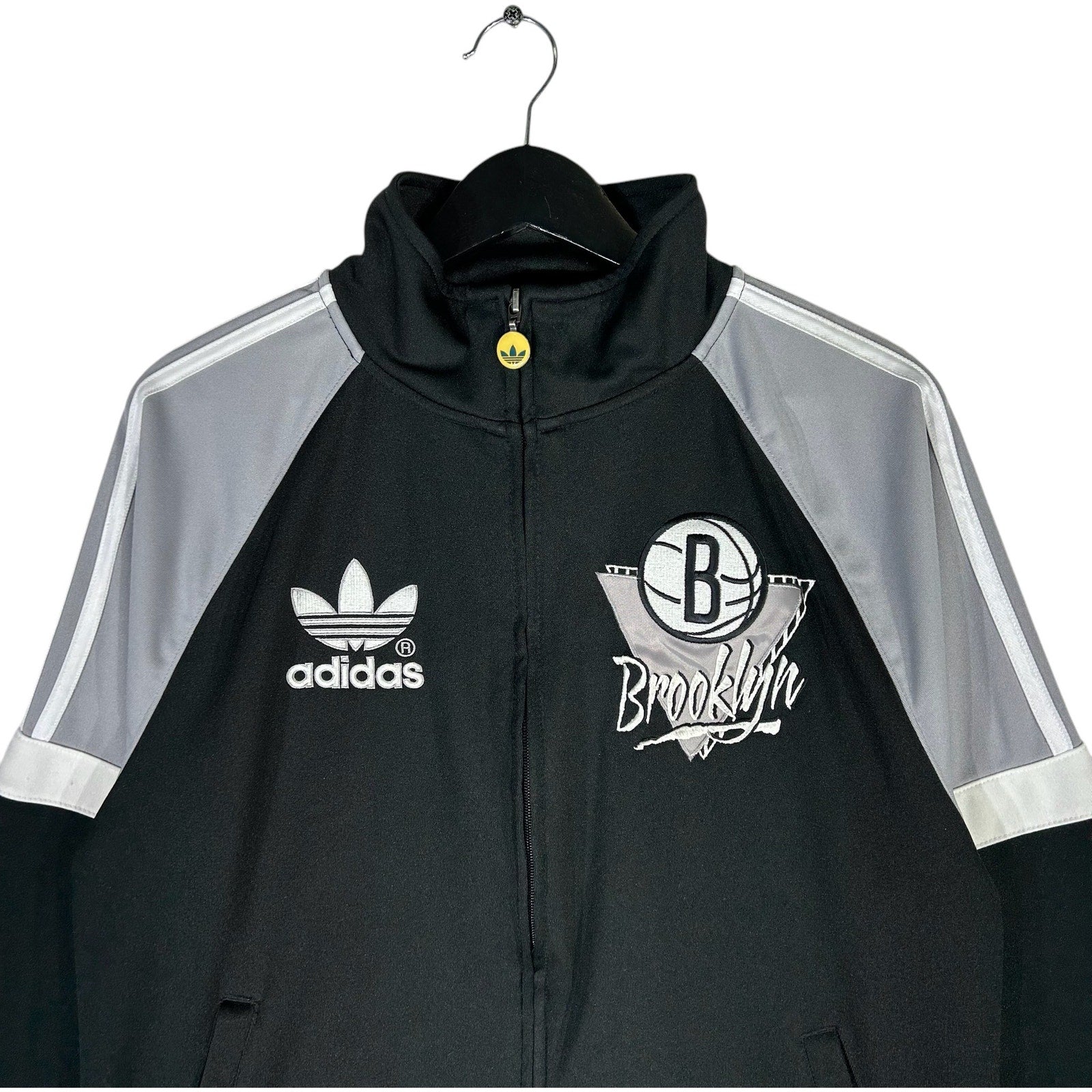 Collection of Adidas Brooklyn Nets Full Zip NBA Light Jacket in a gallery layout